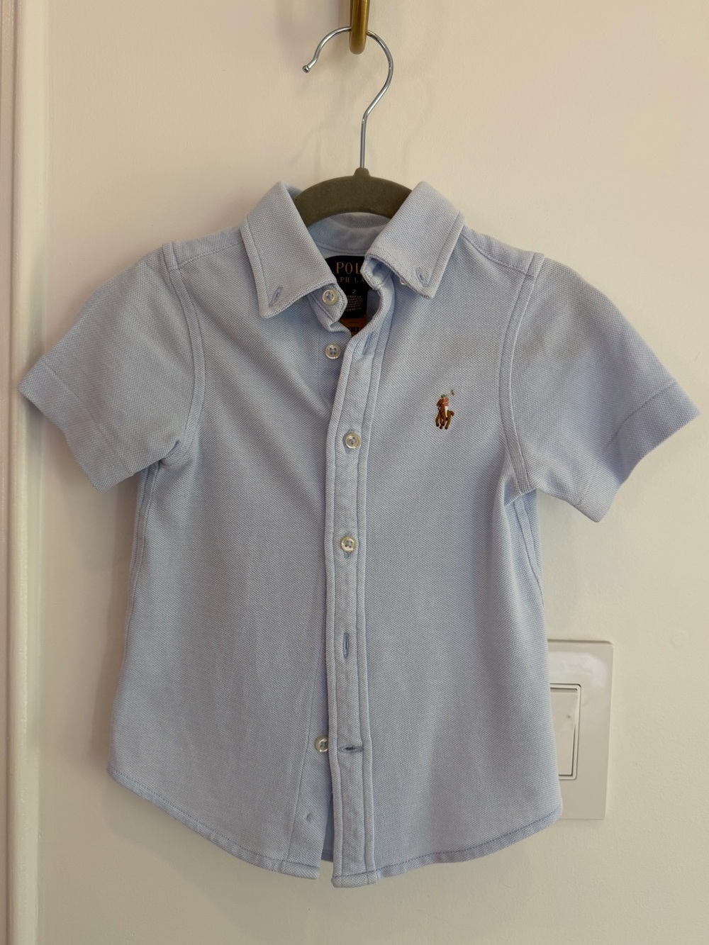Ralph Lauren Light Blue Short-Sleeve Polo Shirt for Kids size 2T